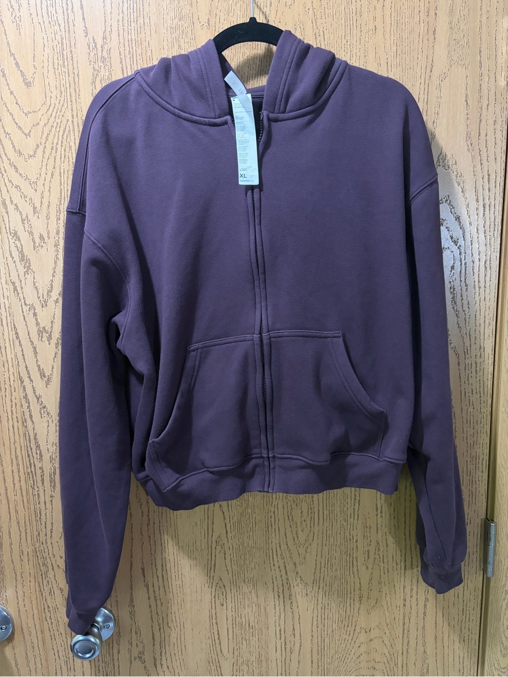 Fabletics Deep Plum Full-Zip Hoodie
